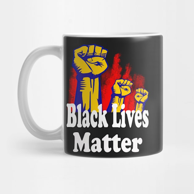 Triple Fist Black Lives Matter BLM by Atteestude